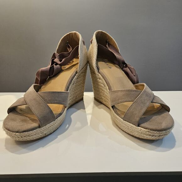 Torrid Womens Wrap Wedge Espidrilles Sandals Brown Size 10.5WW READ - Picture 5 of 12